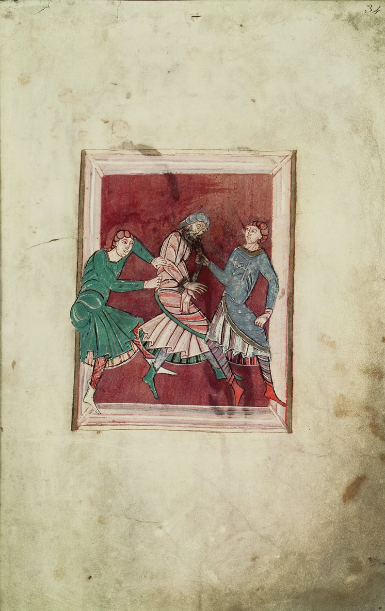 Ms 698 fol.34r Miracle of St. Omer (595-670) fra Vie de Saint Omer af French School
