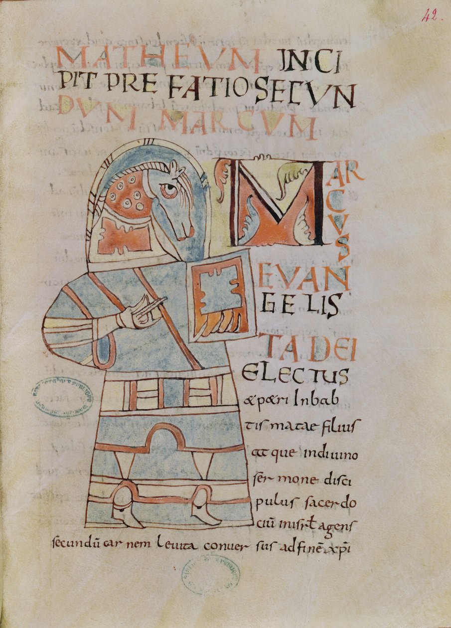 Ms 8 f.42 St. Mark the Evangelist af French School