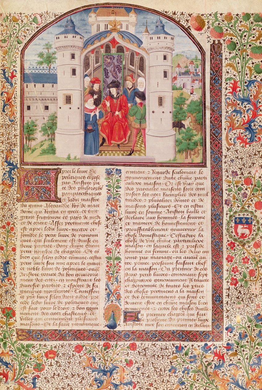 Ms 927 Fol.426 Præsentation af økonomien, fra etik, politik og økonomi af Aristoteles (384-322 f.Kr.) (for detaljer se også 165171) af French School