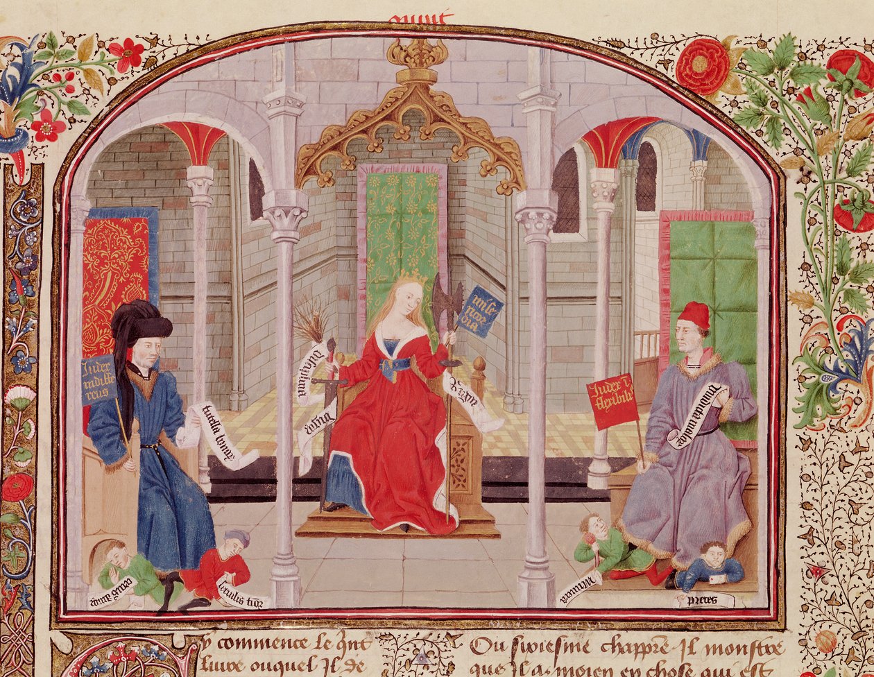 Ms 927 Fol.71v The Theory of Justice, from Ethics, Politics and Economics af Aristoteles (384-322 f.Kr.) af French School