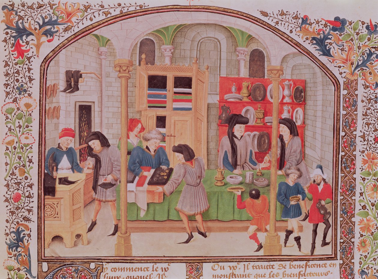 Ms 927 f.145r The Mint, fra Aristoteles