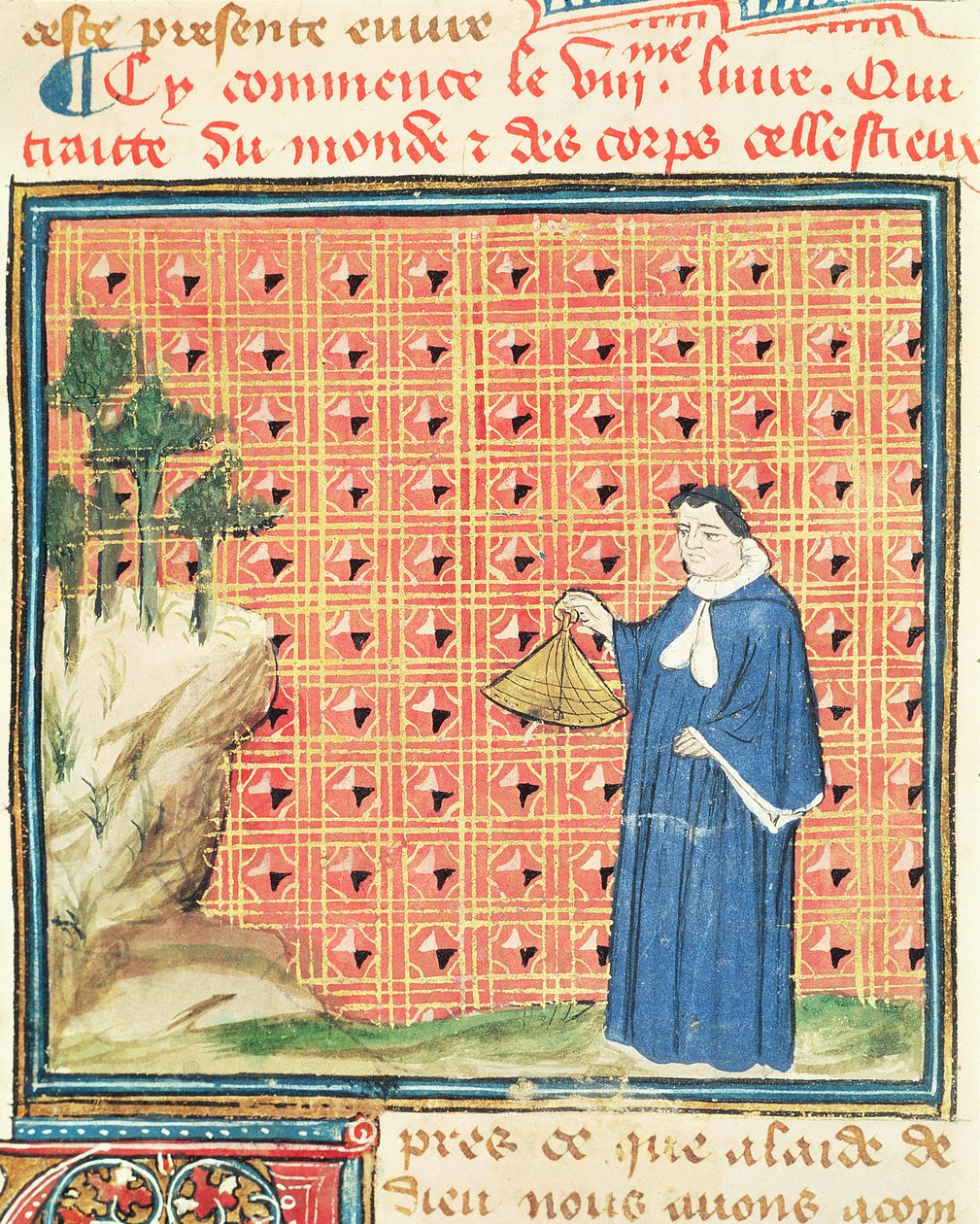 Ms 993 fol.130 Soljævndøgn, fra Bogen om tingenes egenskaber af Jean Cordichon af French School