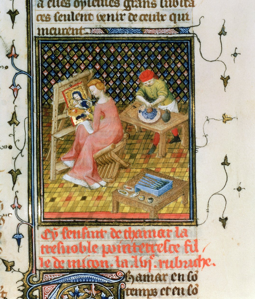 Fr 12420 fol.86r The Story of Thamyris, fra `De Claris Mulieribus, fra Giovanni Boccaccios værker af French School