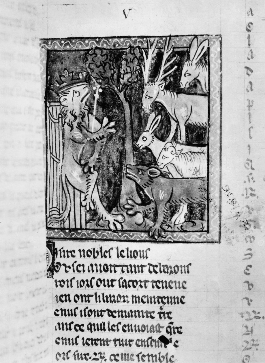 Fr. 1581 adelig holdingdomstol, illustration fra Roman de Renart af French School