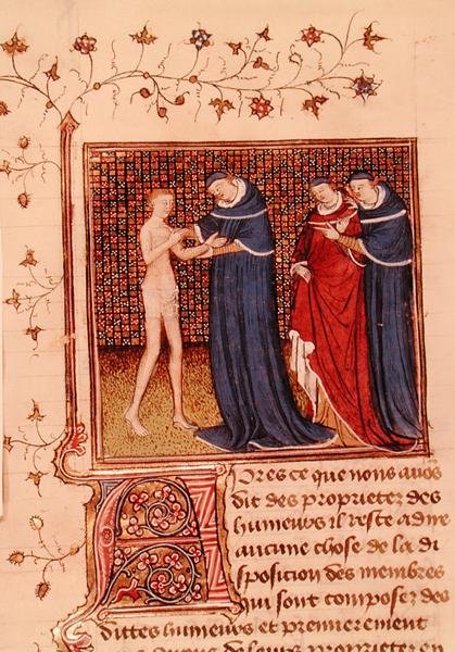 Fru Fr 22531 Fol.58v. Undersøgelse af en patient, fra 