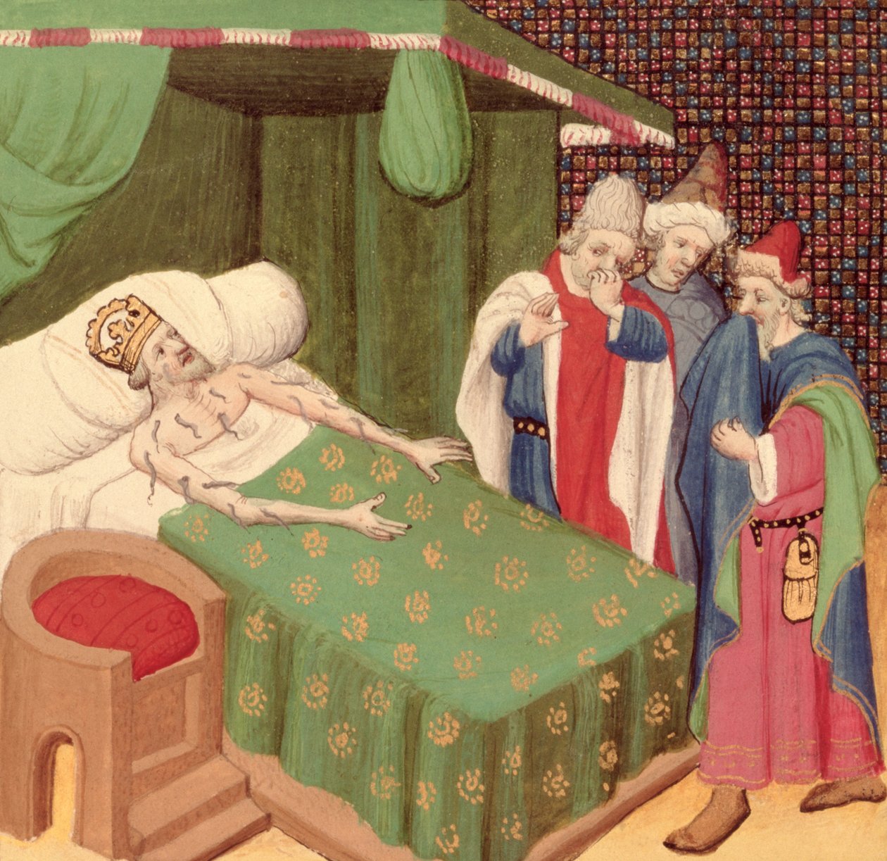 Fr 226 The Use of Leeches, fra The Decameron, af Giovanni Boccaccio (1313-75) af French School