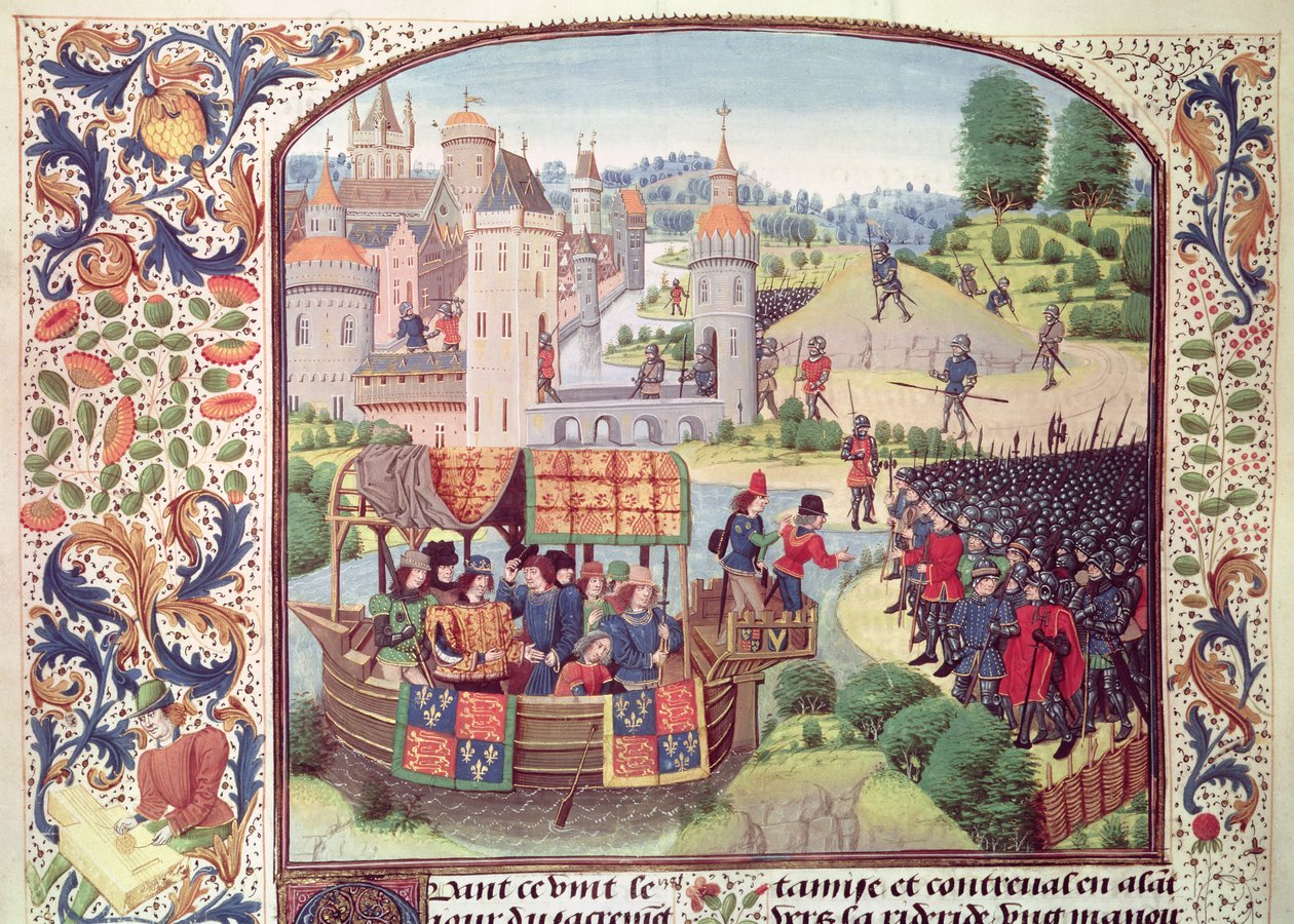 Ms Fr 2644 fol.154v The Tower of London, fra Froissarts Chronicle af French School