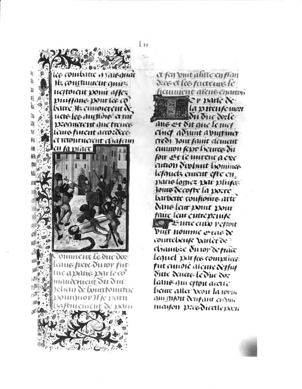 Ms Fr 2680 fol.52 Mordet på hertugen af Orleans i Paris af French School