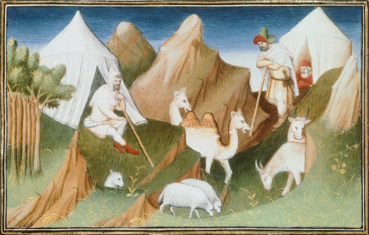 Fr 2810, Karachar-nomader med deres besætninger, miniature fra 