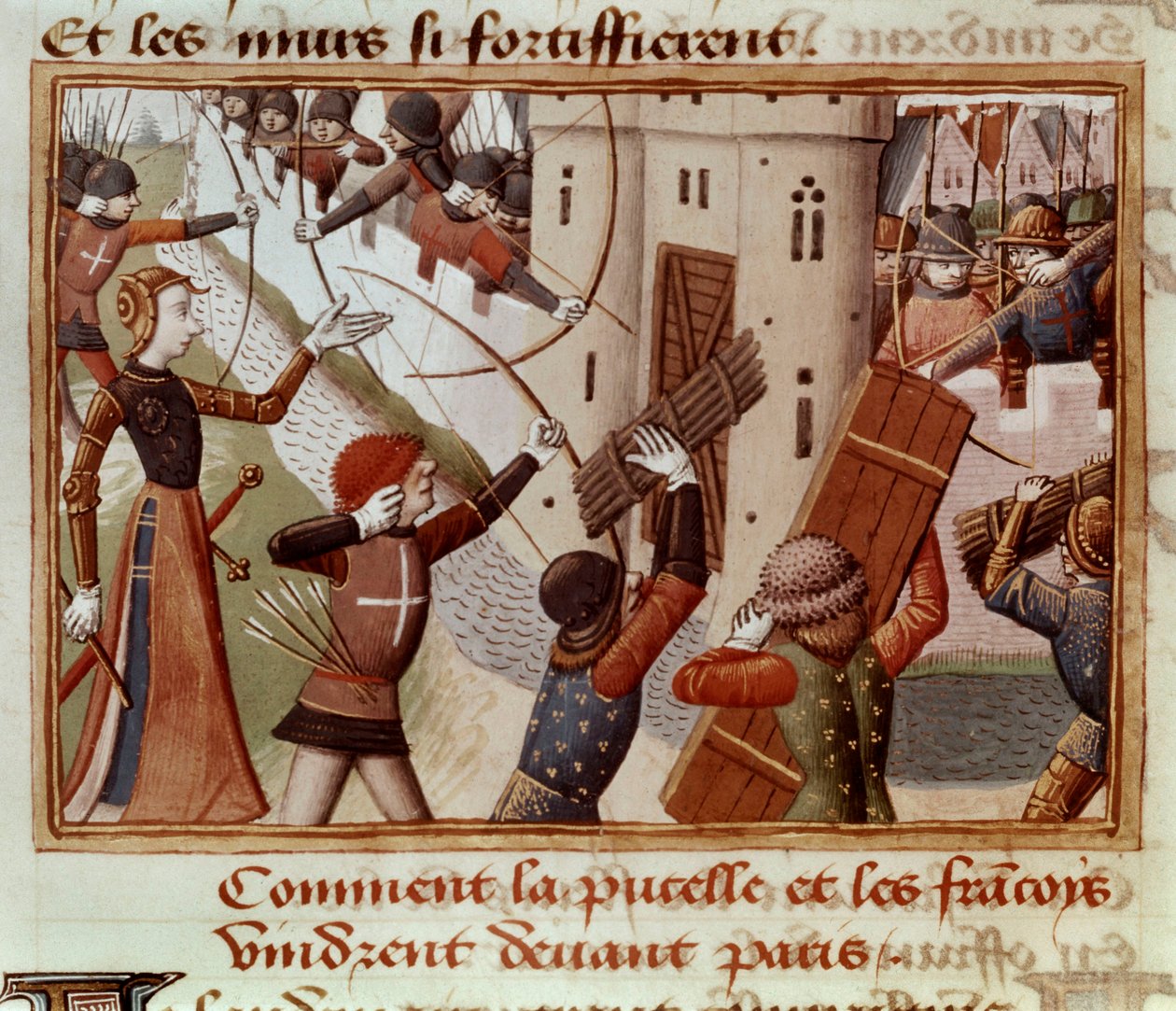 Ms Fr 5054 f.66v The Siege of Paris, October 1428, 