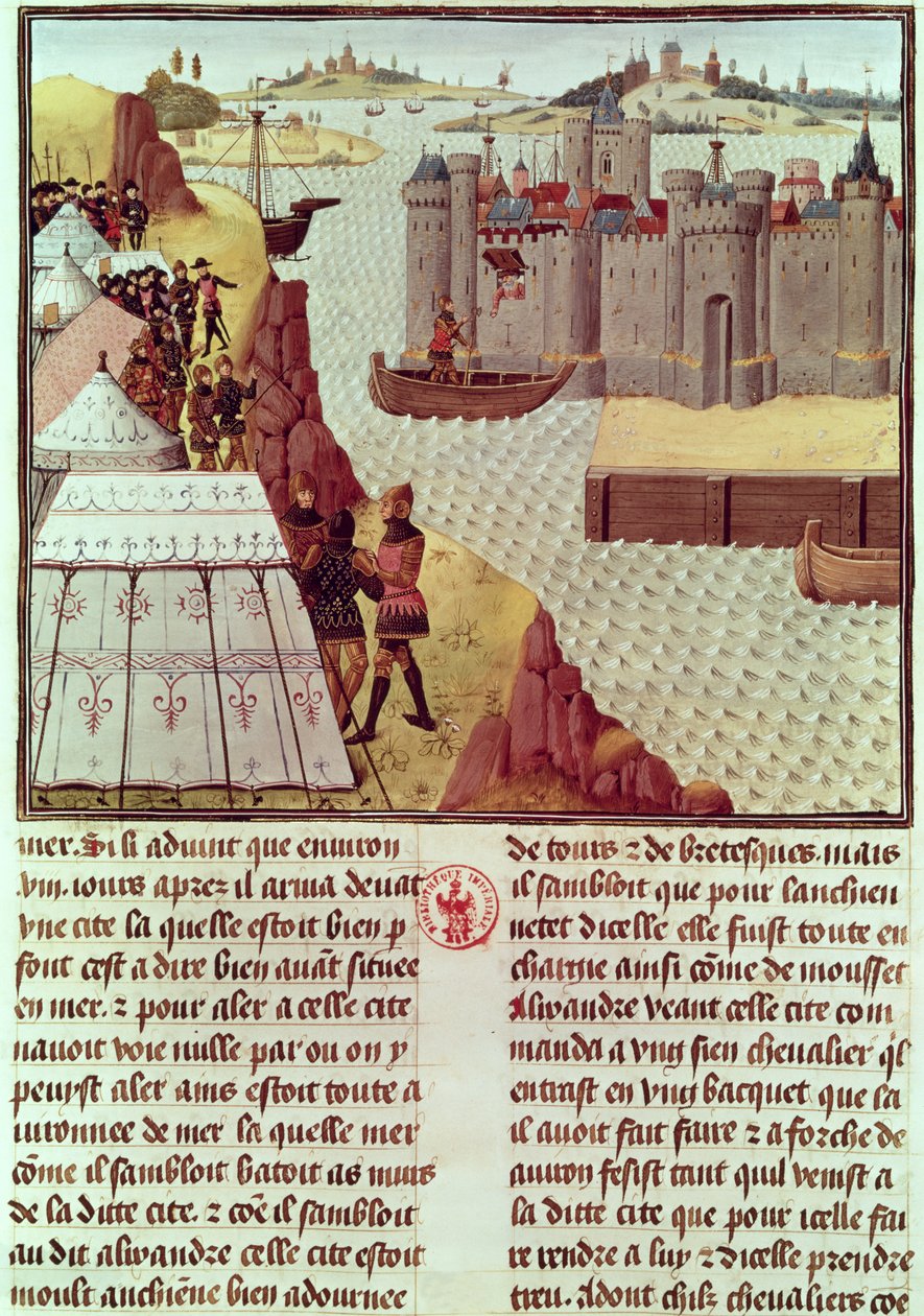 Fr 9342 Side fra Histoire du Grand Alexandre af Jean Vauquelin, ca. 1465 af French School