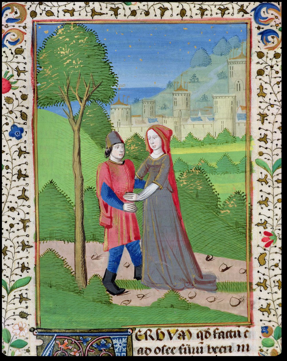 H7 fol.103v Hosea og den prostituerede, fra Jean XXII