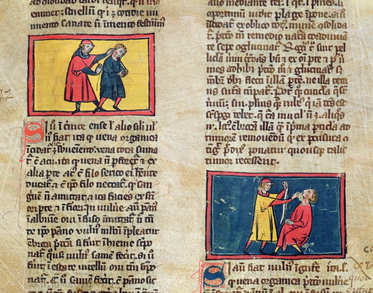 Ms H 89 Læger og patienter, fra en udgave af Book of Surgery af Rogier de Salerne af French School