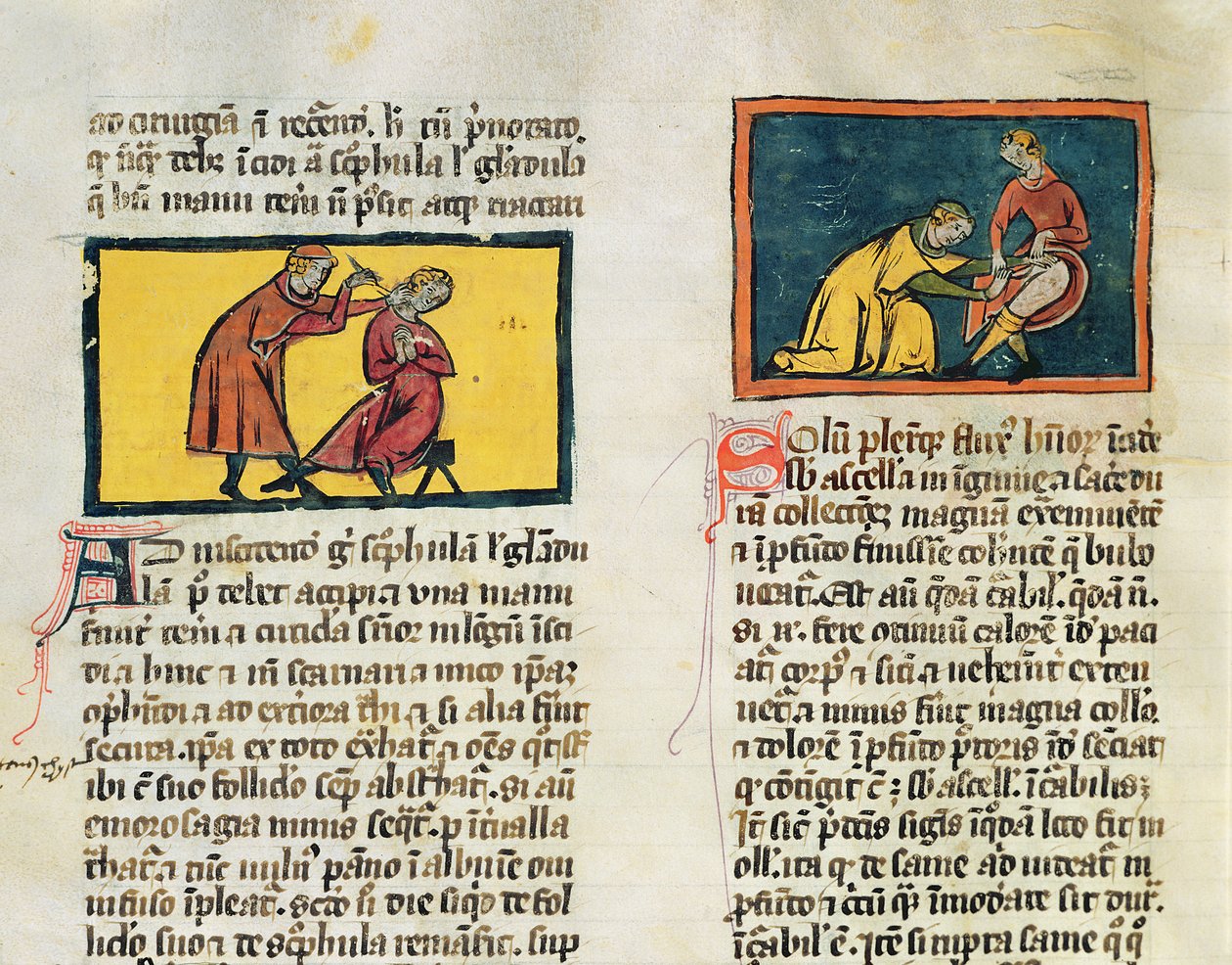 Ms H 89 Læger helbreder de syge, fra en udgave af Book of Surgery af Rogier de Salerne af French School