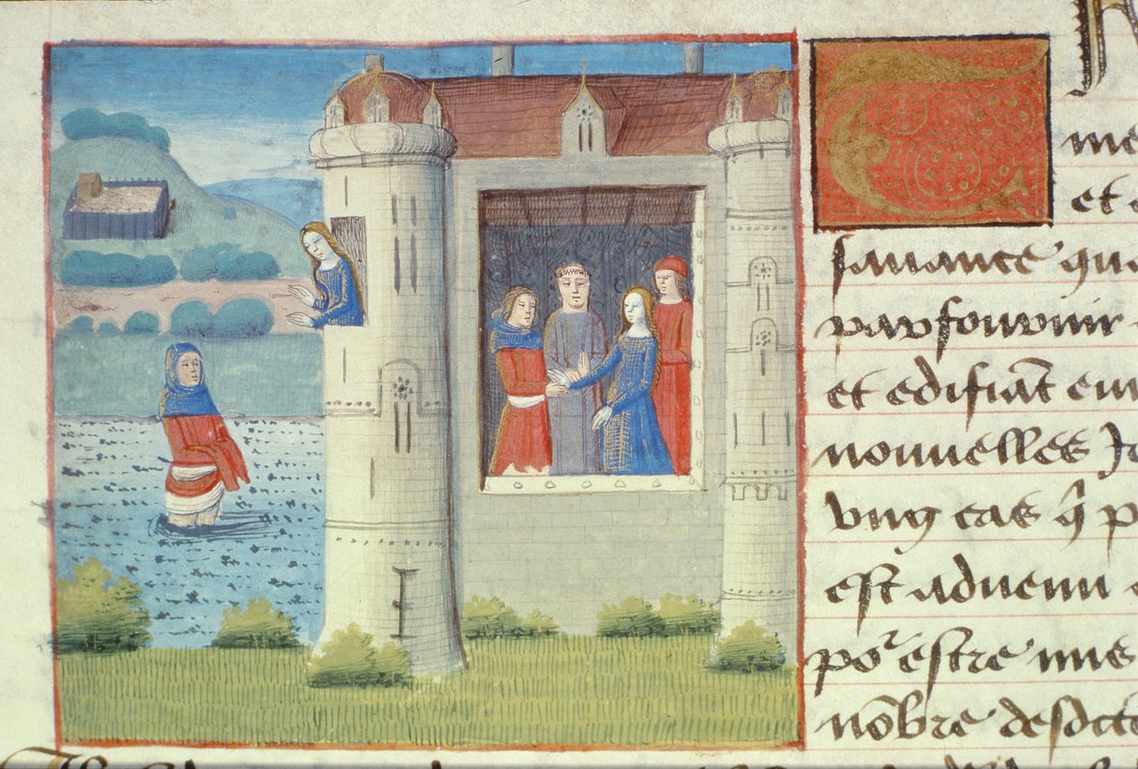 Ms Hunter 252 f.127v Ægteskab, fra Les Cent Nouvelles Nouvelles, 1462 af French School