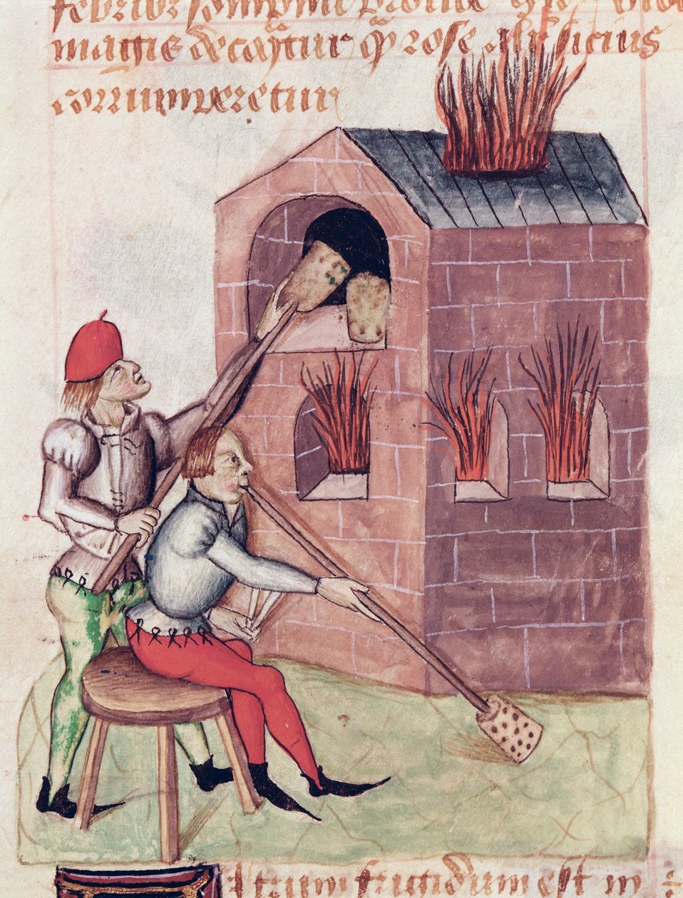Ms Lat 993 L.9.28 f.138r glasblæsere, fra Tractatus de Herbis af Dioscorides af French School