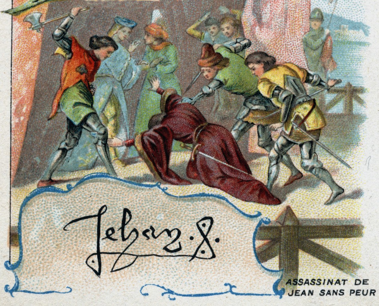 Murder of John Without Fears af en tilhænger af den engelske delfin, den fremtidige Charles VII af French School