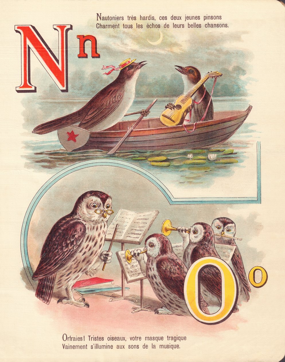 N O: Nattergal, navigation, ugle, orkester af French School