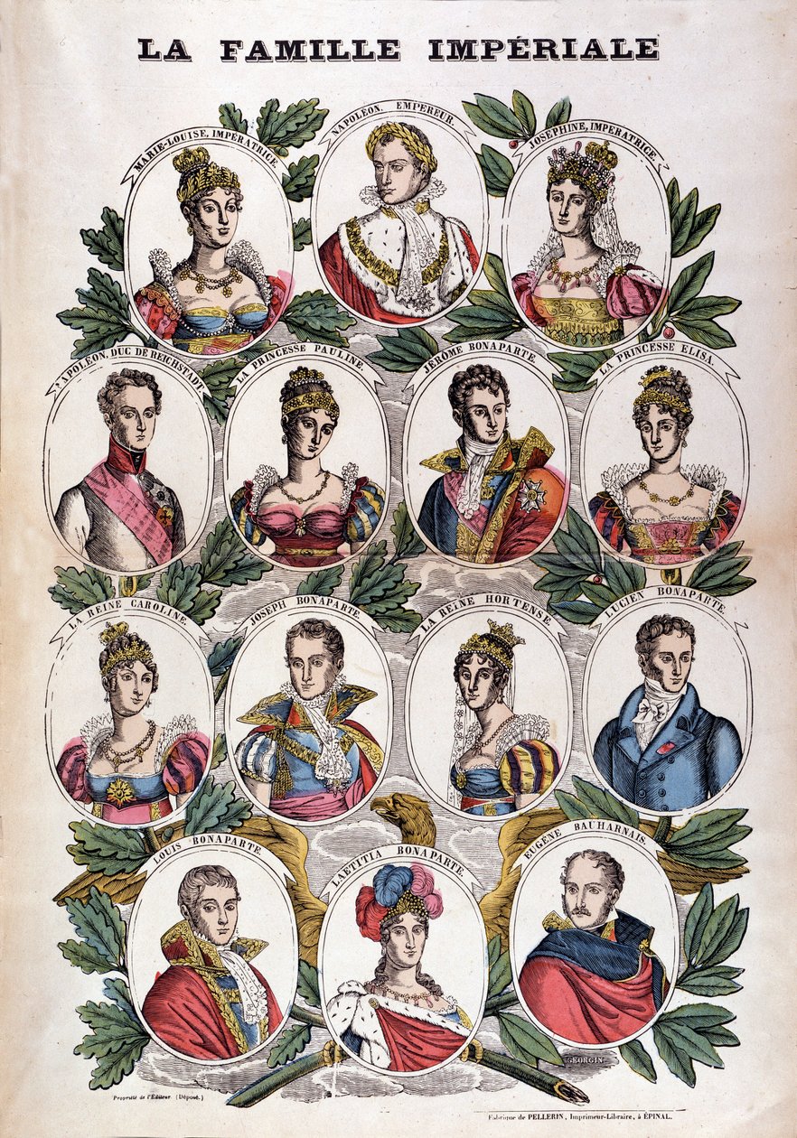 Napoleon Bonaparte og hans familie af French School