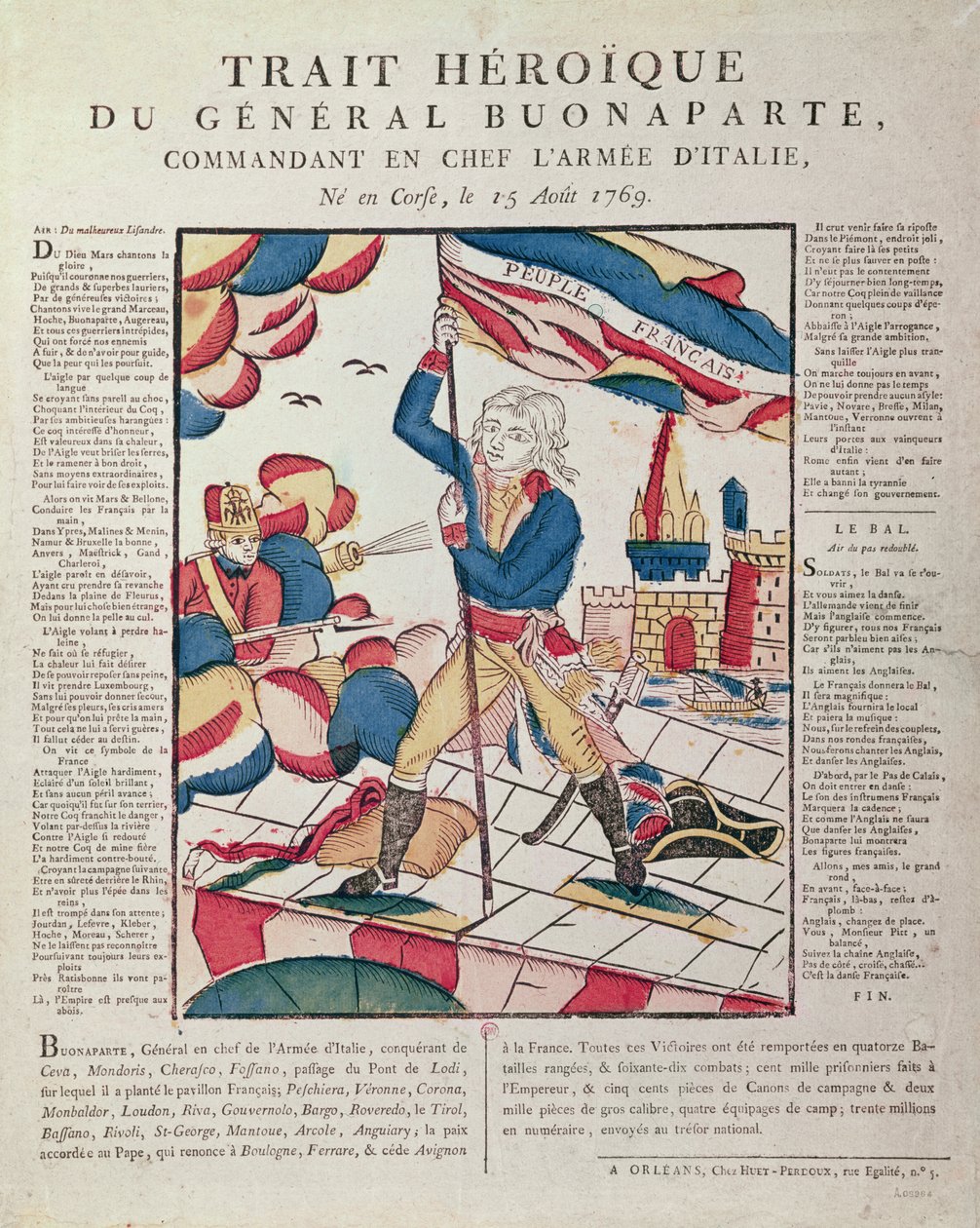 Napoleon I (1769-1821) på broen ved Arcola, 17. november 1796, 18.-19. århundrede af French School