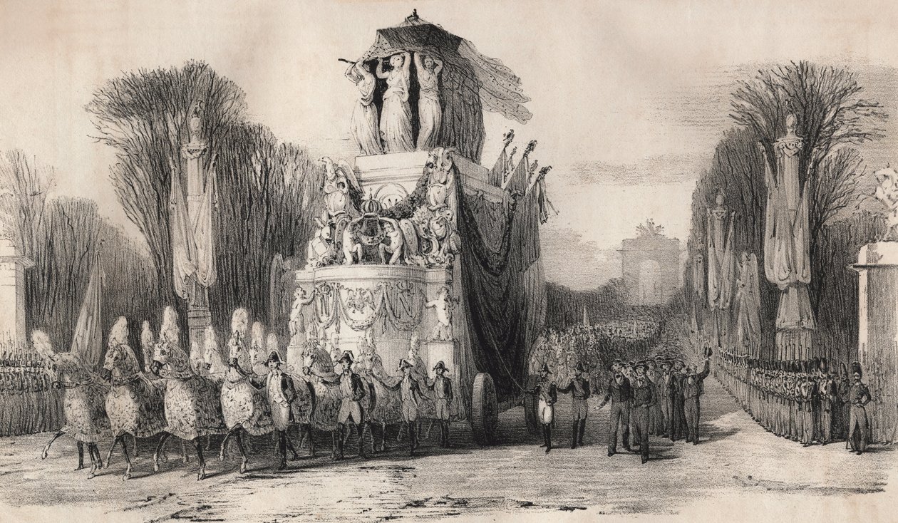 Napoleons tilbagevenden fra St. Helena, 1821 af French School