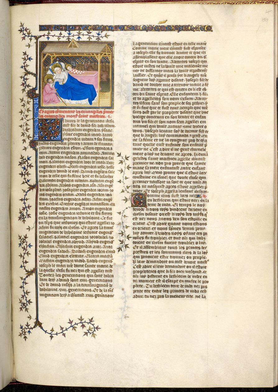 Kristi fødsel, ca. 1403-1404 (miniature) af French School