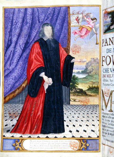 Nicolas Fouquet (1615-80) miniatureillustration fra 