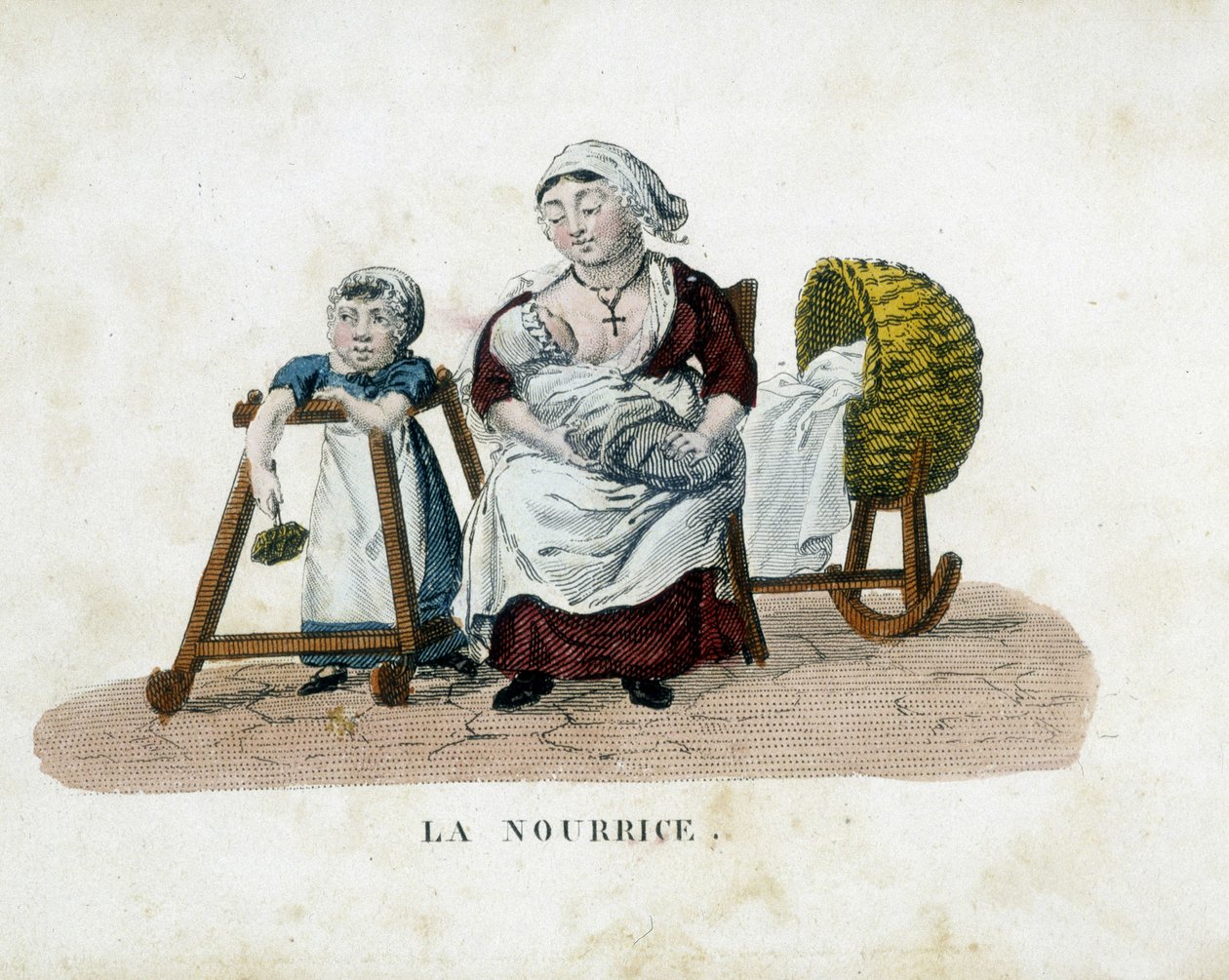 Sygeplejerske - gravering, deb. 19. århundrede af French School