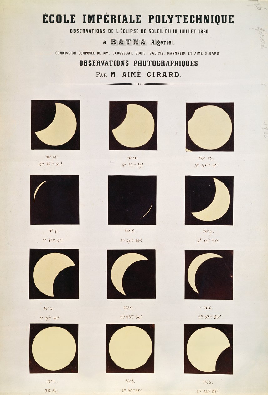 Observation af en solformørkelse ved Batna, Algeriet, 18. juli 1860 af French School