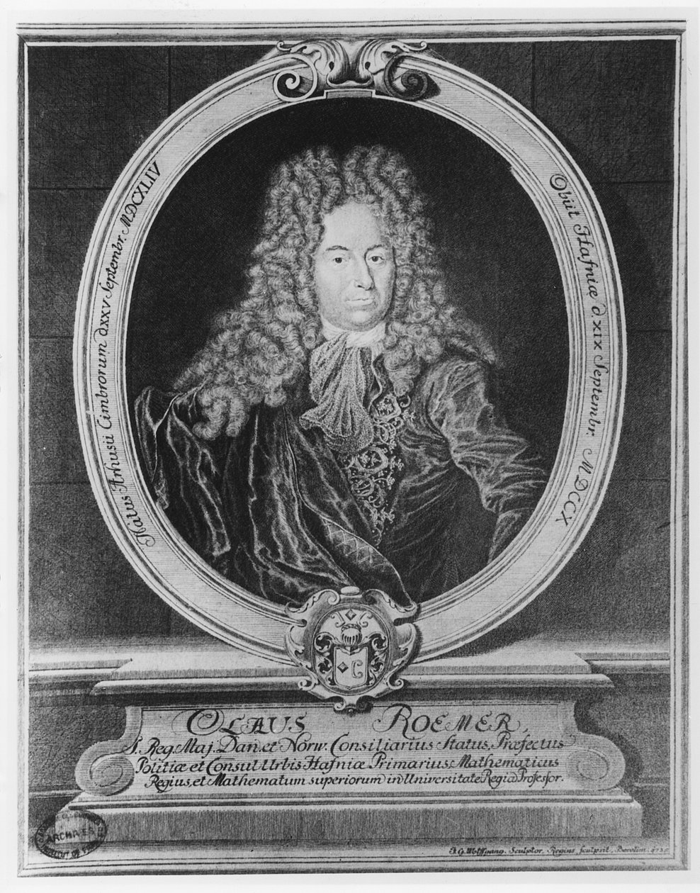 Olaus Romer (gravering) af French School