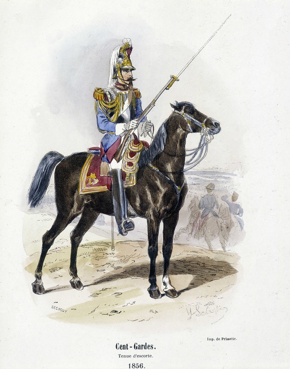 Et hundrede - vagter: eskortekostume i 1856 - i "" Histoire de l