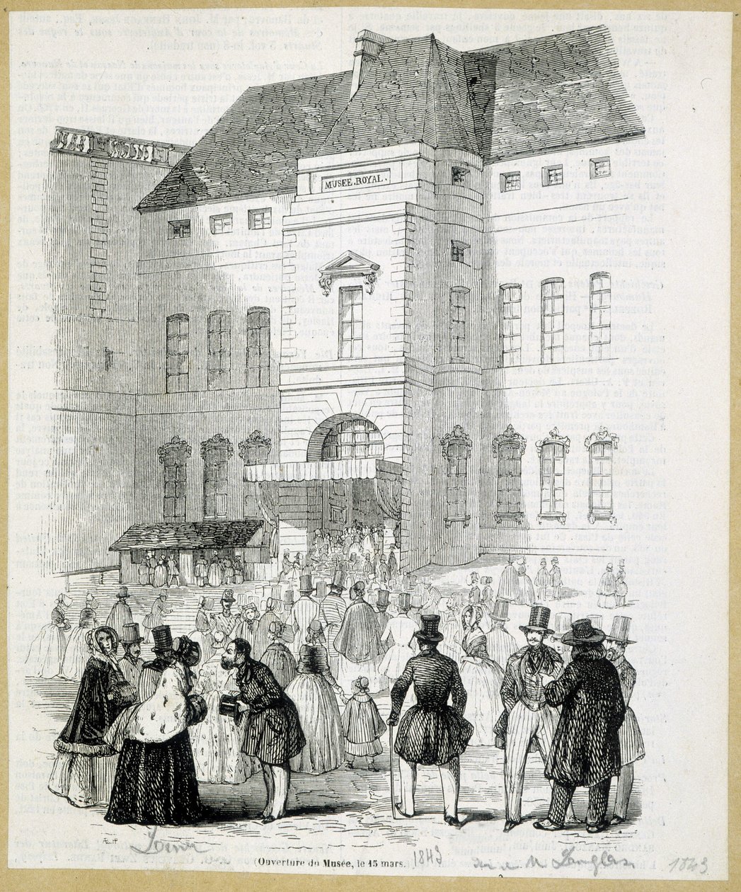 Åbning af Musee Royal (Musee du Louvre), 15. marts af French School