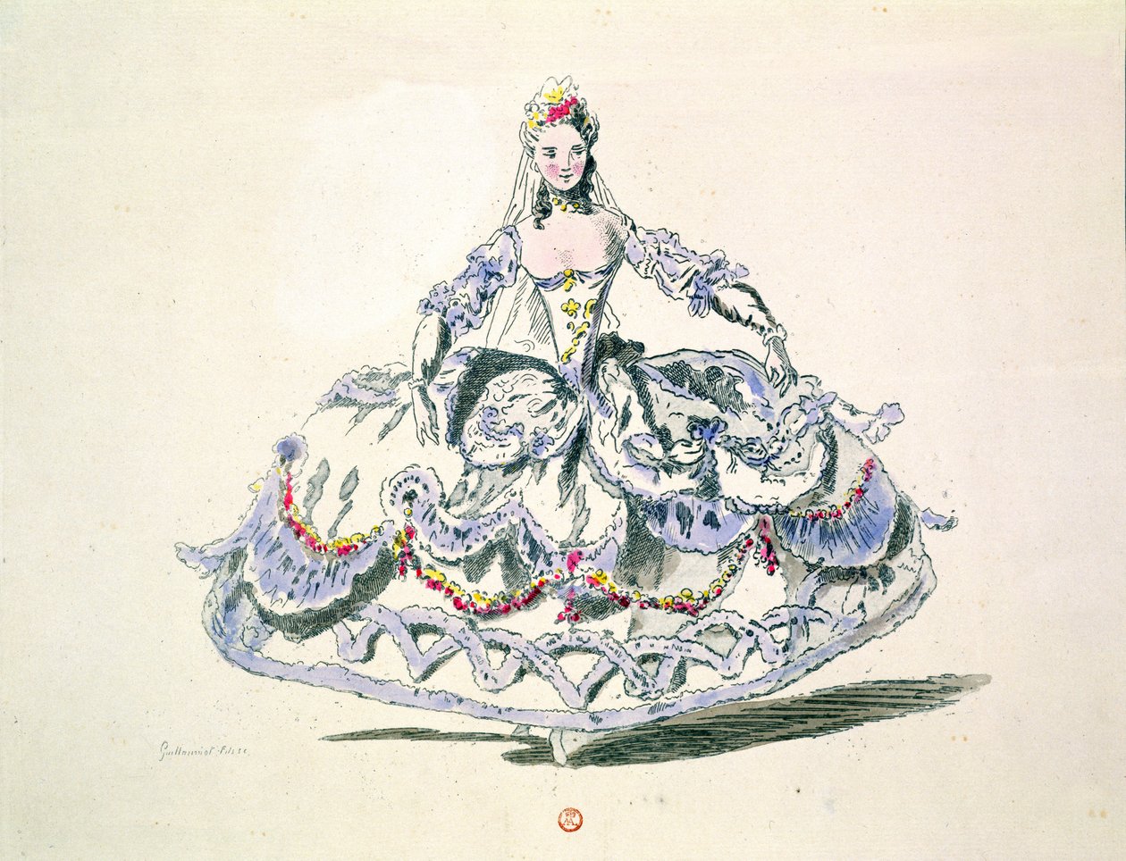 Operakostume, fra Menus Plaisirs Collection, faksimile af A. Guillaumot Fils af French School
