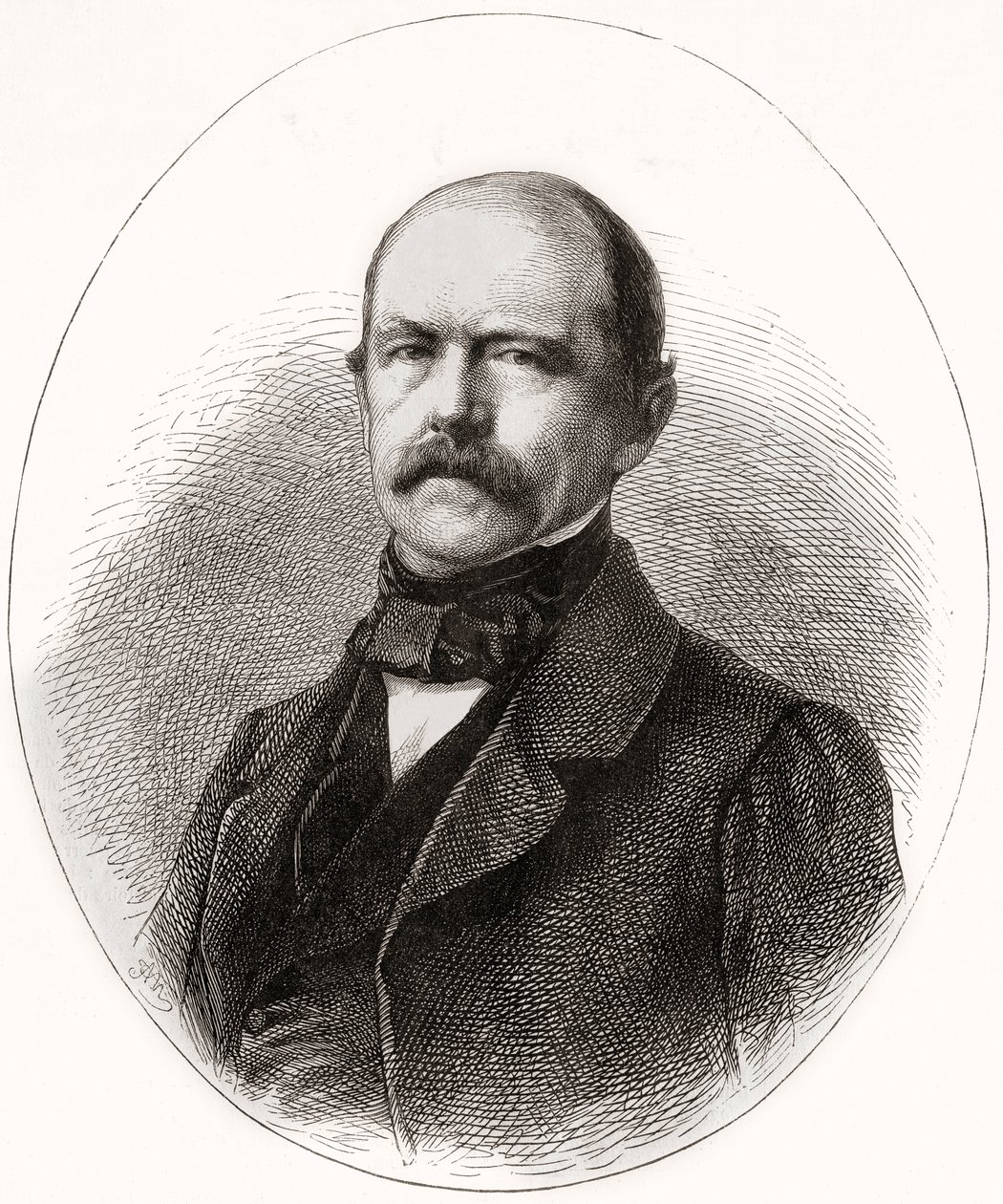 Otto Eduard Leopold, Prins af Bismarck, hertug af Lauenburg, fra LUnivers Illustré, 1866 af French School