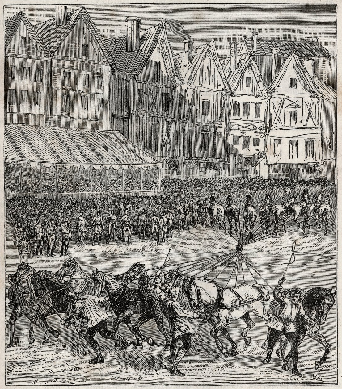 Otto von Guericke Magdeburg hemisfæreeksperiment, som demonstrerede atmosfærisk tryk - Erfaring af Otto von Guericke (Otto de Guericke af French School