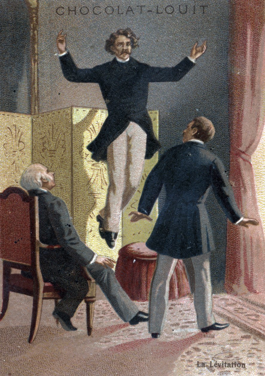 Paranormal fænomen: Levitation af det mellemstore og den skotske seer Daniel Dunglas hjem (1833-1886) stiger i luften under øjnene på stupedone vidner, i en lejlighed i London-(Daniel Dunglas Home, det berømte skotske medium af Nineteeth ce af French School
