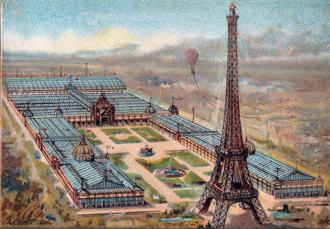 Paris. Verdensudstilling 1889: Eiffeltårnet. af French School
