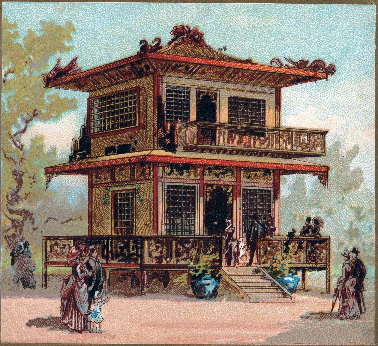 Paris. Verdensudstilling fra 1889: Japan-pavillonen. af French School