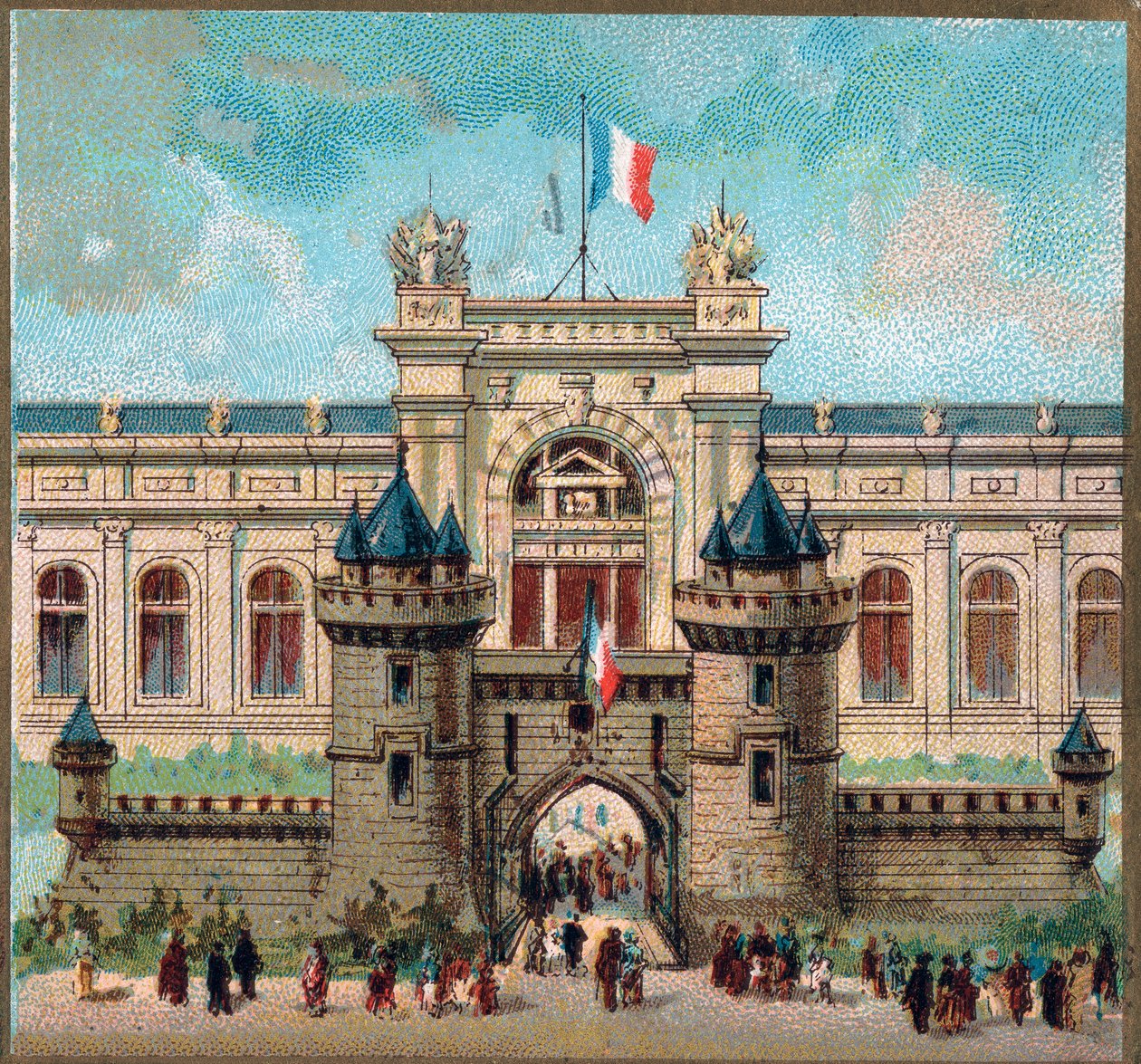 Paris. Verdensudstilling fra 1889: Krigspaladset. af French School