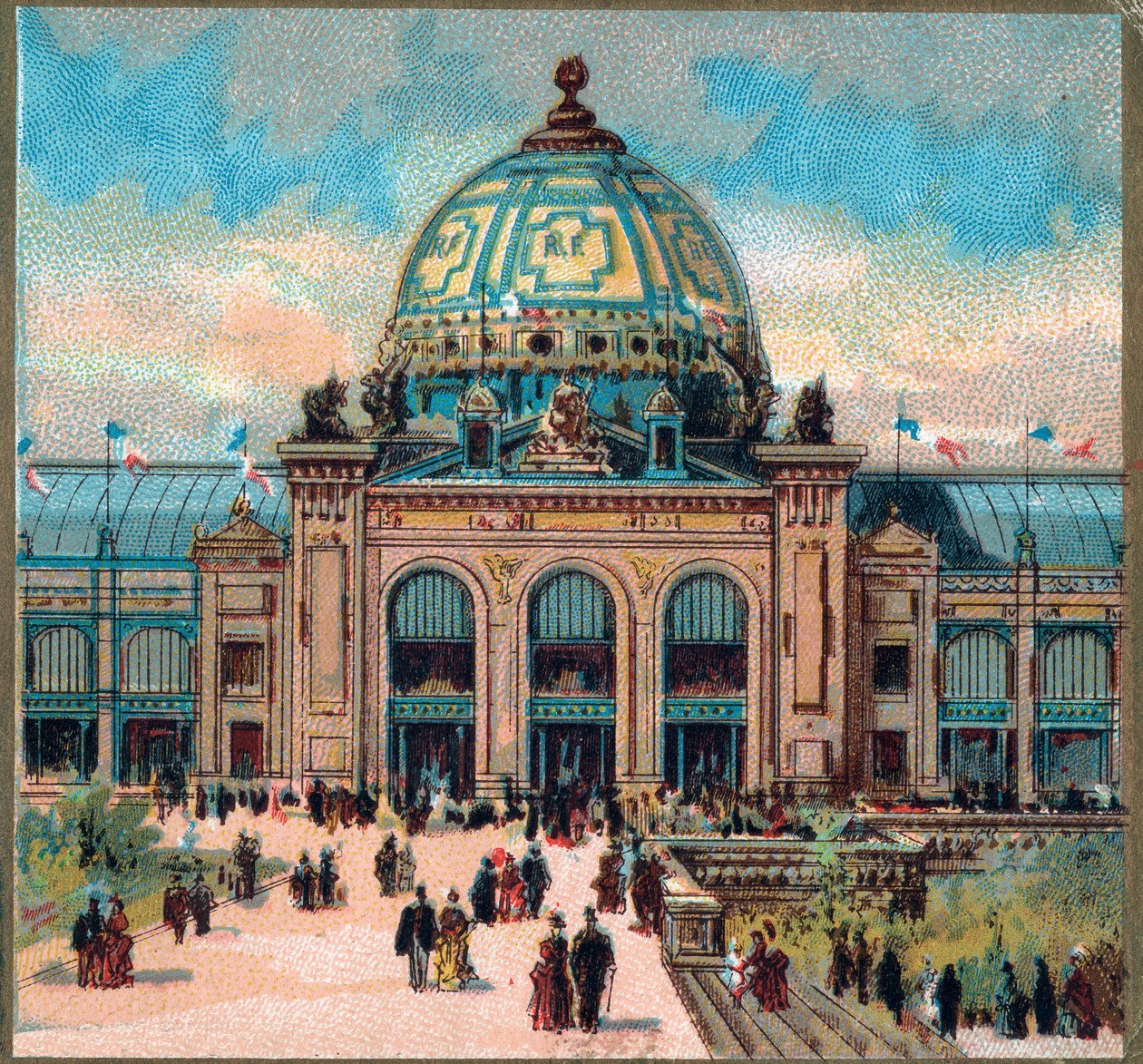 Paris. Verdensudstilling fra 1889: Udsigt over Kunstpaladset. af French School