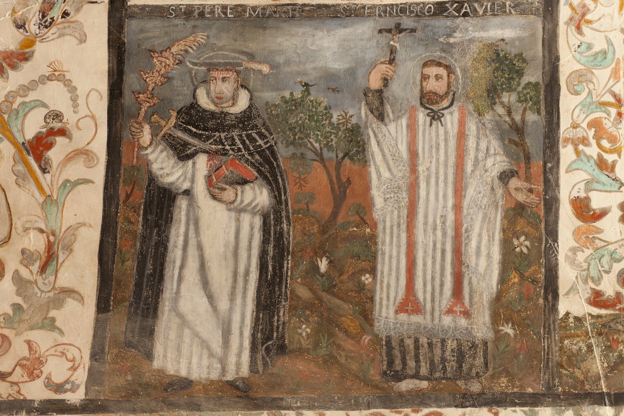 Sognekirke (Vor Frue af Solers Kirke). interiør Skibene. Vægmalerier. Detalje. 1500-tallet (?). af French School