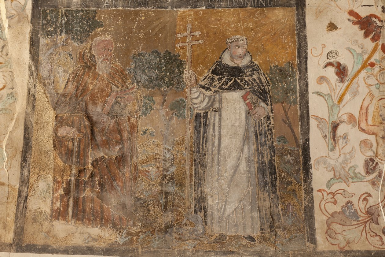 Sognekirke (Església de la Mare de Déu de Solers). Interiør. Skibene. Vægmalerier. Detalje. Det 16. århundrede (). af French School