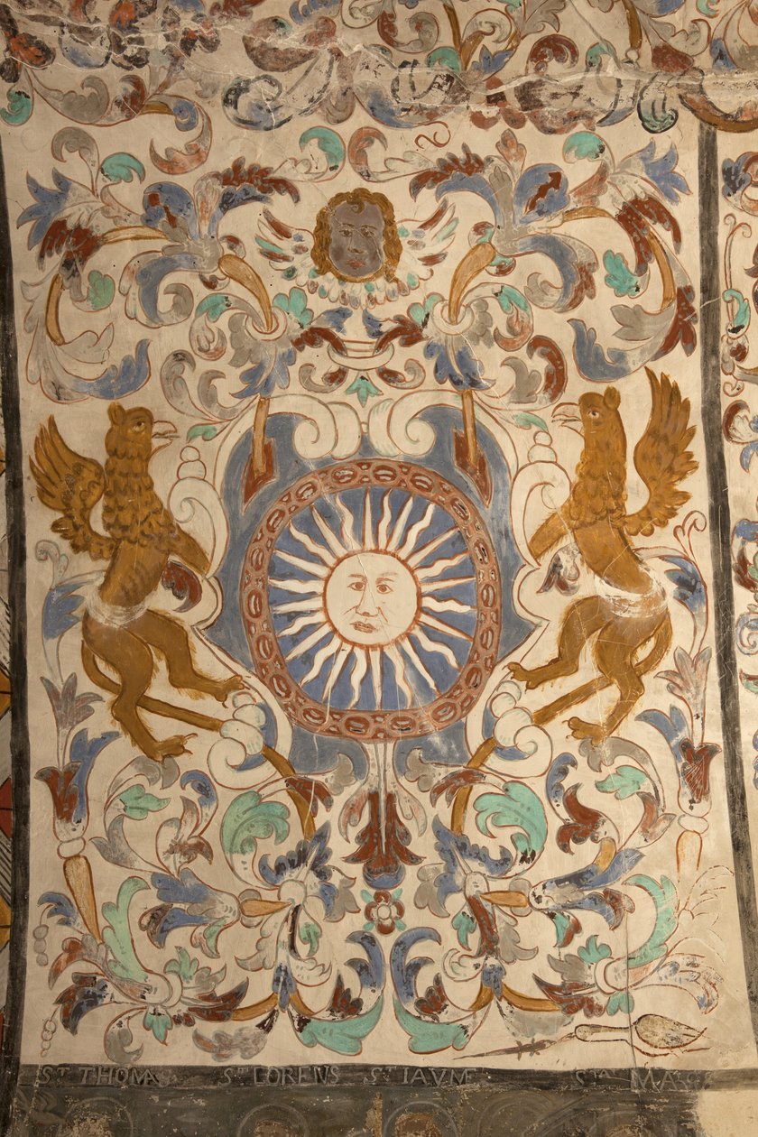 Sognekirke (Església de la Mare de Déu de Solers). Interiør. Skibene. Vægmalerier. Detalje. Det 16. århundrede (). af French School