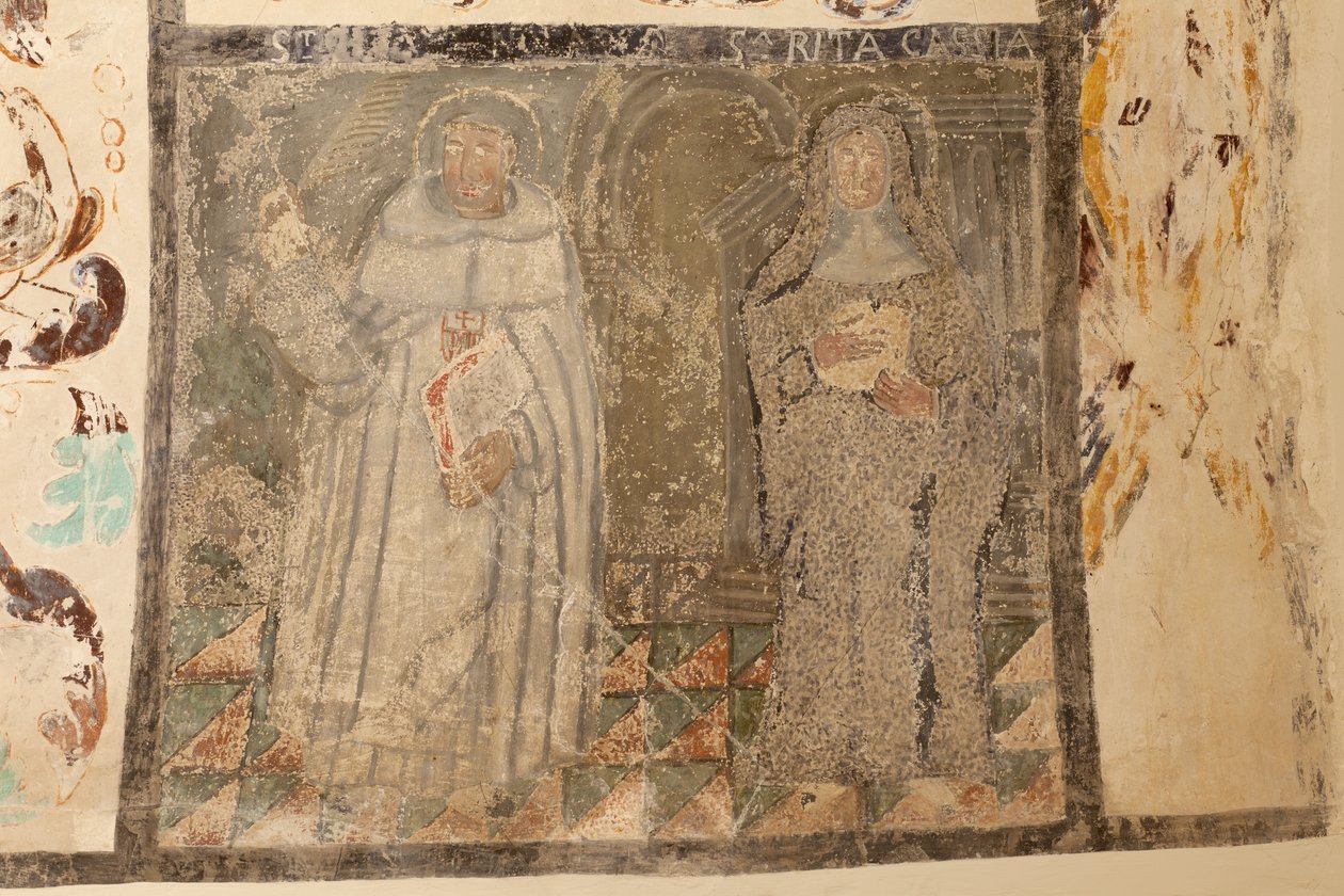 Sognekirke (Vor Frue af Solers Kirke). interiør Skibene. Vægmalerier. Detalje. 1500-tallet (?). af French School