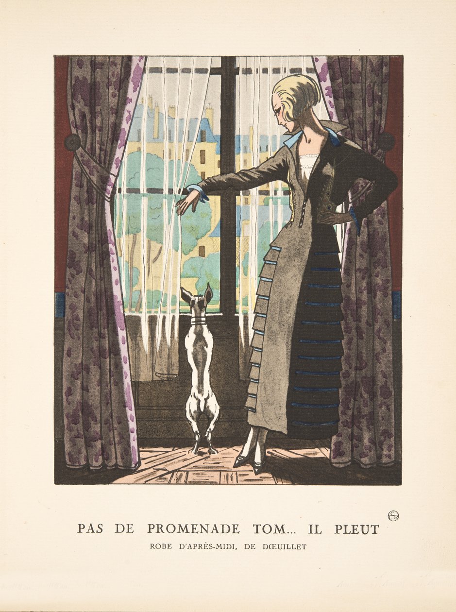Pas de Promenade Tom il Pleut, fra en samling af modeplader af French School