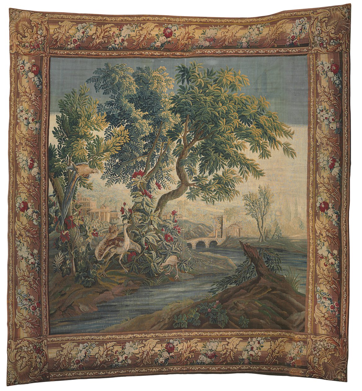 Pastoralt tapet, Beauvais, midten af 1700-tallet (silke og uld) af French School