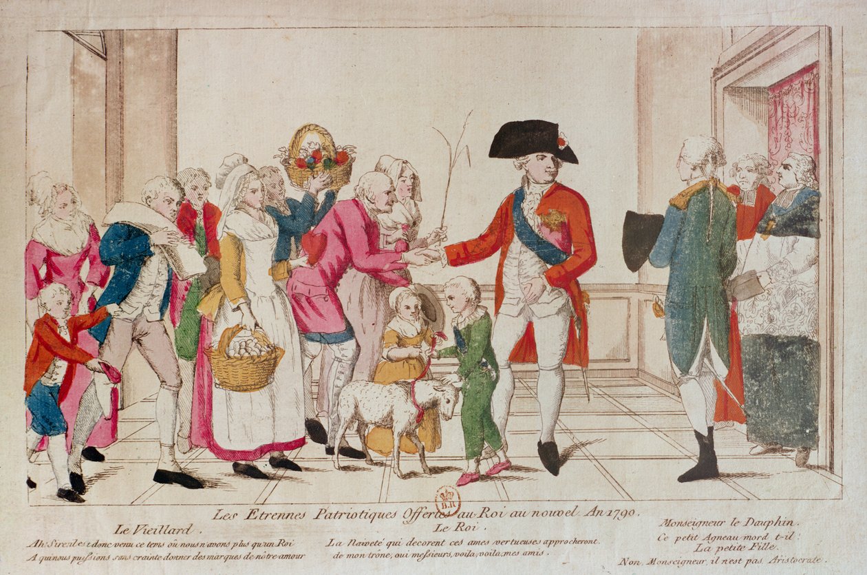 Patriotiske nytårsgaver tilbudt til kongen i 1790 af French School
