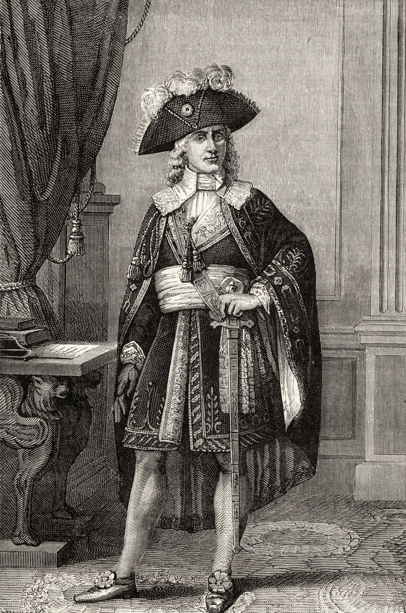 Paul Francois Nicolas, Vicomte de Barras, fra "Histoire de la Revolution Francaise" af Louis Blanc (1811-82) af French School
