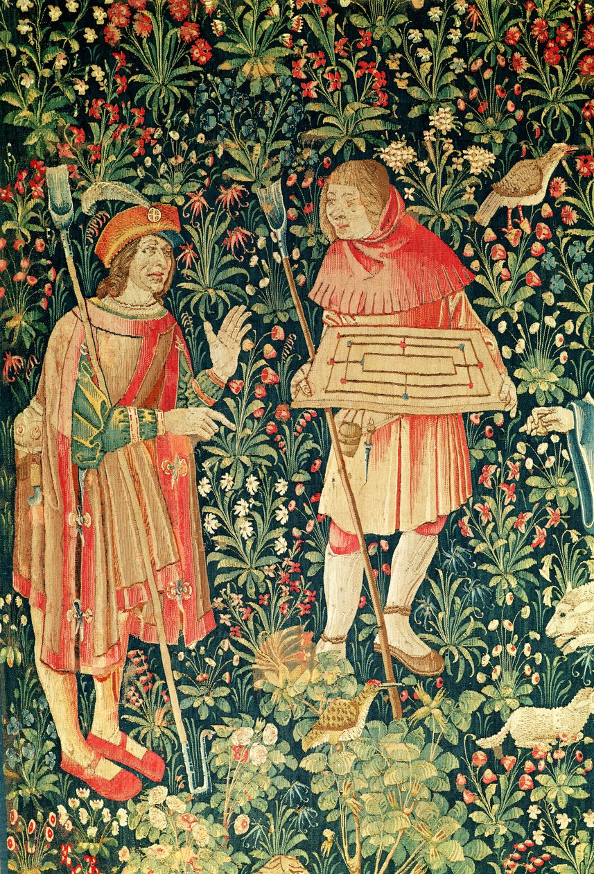Bonde med et humlebræt fra Game of Hopscotch and Fruit Picking, Loire Workshop, 1510 af French School