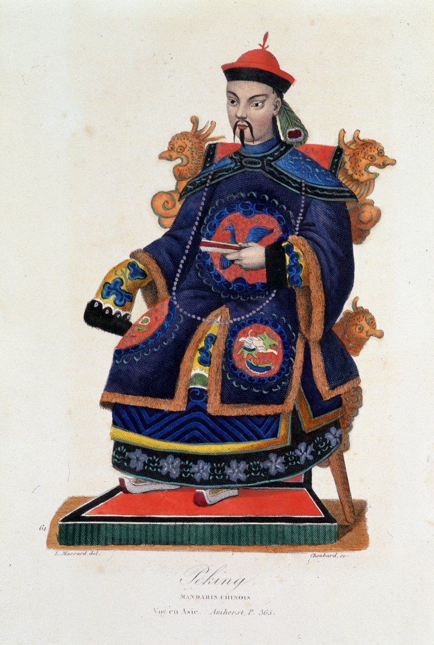 Peking: Kinesisk mandarin - i "" Bibliotheque universelle des Voyages"" af Albert Montémont, bind 33, Paris, kommunale bibliotek i byen Saint Malo. af French School